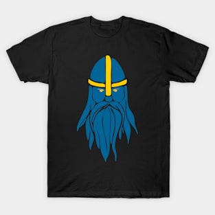 Sweden Nordic Scandinavian Swedish Viking Helmet T-Shirt